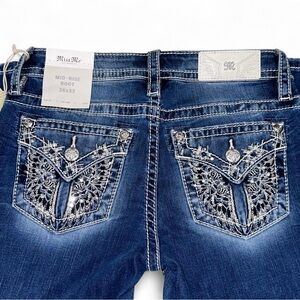 Miss Me jeans Women's Blue Embellished size 26